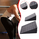 Maxbell 2Pcs Squat Wedge Block Slant Board Calf Stretching for Pilates Indoor Sports Black