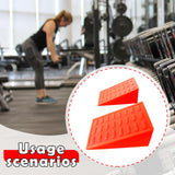 Maxbell 2Pcs Squat Wedge Block Slant Board Calf Stretching for Pilates Indoor Sports Orange