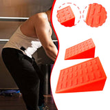 Maxbell 2Pcs Squat Wedge Block Slant Board Calf Stretching for Pilates Indoor Sports Orange