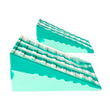 Maxbell 2Pcs Squat Wedge Block Slant Board Calf Stretching for Pilates Indoor Sports Green