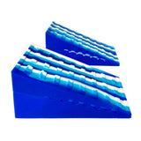 Maxbell 2Pcs Squat Wedge Block Slant Board Calf Stretching for Pilates Indoor Sports Blue