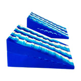 Maxbell 2Pcs Squat Wedge Block Slant Board Calf Stretching for Pilates Indoor Sports Blue