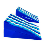 Maxbell 2Pcs Squat Wedge Block Slant Board Calf Stretching for Pilates Indoor Sports Blue