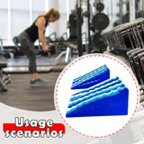 Maxbell 2Pcs Squat Wedge Block Slant Board Calf Stretching for Pilates Indoor Sports Blue