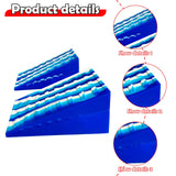Maxbell 2Pcs Squat Wedge Block Slant Board Calf Stretching for Pilates Indoor Sports Blue