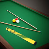Maxbell Billiard Cue Case Holds 1 Butt and 1 Shaft Organizer Men Women Carrying Case Yellow