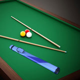 Maxbell Billiard Cue Case Holds 1 Butt and 1 Shaft Organizer Men Women Carrying Case Blue