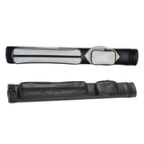 Maxbell Pool Cue Case 4 Holes PU Leather Portable Billiard Pool Cue Rod Carrying Bag white