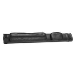 Maxbell Pool Cue Case 4 Holes PU Leather Portable Billiard Pool Cue Rod Carrying Bag black