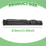 Maxbell Pool Cue Case 4 Holes PU Leather Portable Billiard Pool Cue Rod Carrying Bag black