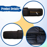 Maxbell 1/2 Snooker Pool Cue Bag with External Pocket Versatile Woodwind Storage Bag 8 Holes Black