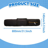 Maxbell 1/2 Snooker Pool Cue Bag with External Pocket Versatile Woodwind Storage Bag 8 Holes Black