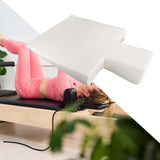 Maxbell Upholstered Wedge Large Fitness Equipment for Home Gym Body Stamina Training white