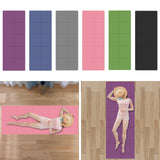 Maxbell Folding Exercise Mat Portable Foldable Yoga Mat for Training Outdoor Balance Dark Purple