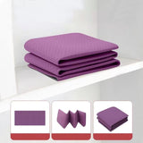 Maxbell Folding Exercise Mat Portable Foldable Yoga Mat for Training Outdoor Balance Dark Purple