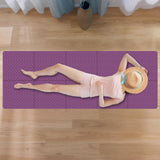 Maxbell Folding Exercise Mat Portable Foldable Yoga Mat for Training Outdoor Balance Dark Purple