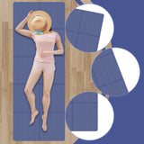 Maxbell Folding Exercise Mat Portable Foldable Yoga Mat for Training Outdoor Balance Dark Blue