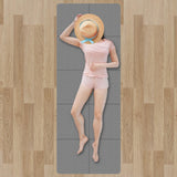 Maxbell Folding Exercise Mat Portable Foldable Yoga Mat for Training Outdoor Balance Gray