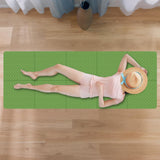 Maxbell Folding Exercise Mat Portable Foldable Yoga Mat for Training Outdoor Balance Green