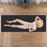 Maxbell Folding Exercise Mat Portable Foldable Yoga Mat for Training Outdoor Balance Black