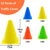 Maxbell 12 Pieces Marker Cones for Soccer Training for Basketball Outdoor Activities
