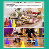 Maxbell 12 Pieces Marker Cones for Soccer Training for Basketball Outdoor Activities