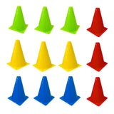 Maxbell 12 Pieces Marker Cones for Soccer Training for Basketball Outdoor Activities