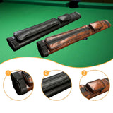 Maxbell Pool Cue Case 4 Holes Travel PU Leather Pouch Billiard Pool Cue Carrying Bag black