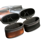 Maxbell Pool Cue Case 4 Holes Travel PU Leather Pouch Billiard Pool Cue Carrying Bag black