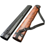 Maxbell Pool Cue Case 4 Holes Travel PU Leather Pouch Billiard Pool Cue Carrying Bag black