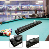 Maxbell Pool Cue Case 4 Holes Travel PU Leather Pouch Billiard Pool Cue Carrying Bag black