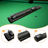 Maxbell Pool Cue Case 4 Holes Travel PU Leather Pouch Billiard Pool Cue Carrying Bag black