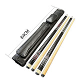 Maxbell Pool Cue Case 4 Holes Travel PU Leather Pouch Billiard Pool Cue Carrying Bag black