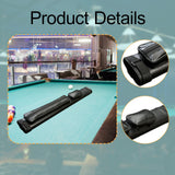 Maxbell Pool Cue Case 4 Holes Travel PU Leather Pouch Billiard Pool Cue Carrying Bag black