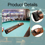 Maxbell Pool Cue Case 4 Holes Travel PU Leather Pouch Billiard Pool Cue Carrying Bag Brown