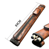 Maxbell Pool Cue Case 4 Holes Travel PU Leather Pouch Billiard Pool Cue Carrying Bag Brown