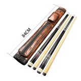 Maxbell Pool Cue Case 4 Holes Travel PU Leather Pouch Billiard Pool Cue Carrying Bag Brown