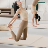 Maxbell Foldable Yoga Mat Equipment Women/Men Fitness Mat for Workout Fitness Travel Beige