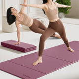 Maxbell Foldable Yoga Mat Equipment Women/Men Fitness Mat for Workout Fitness Travel Pink