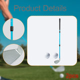 Maxbell Golf Training Club 17-33 Inches Telescopic Rubber Grip Multipurpose Aluminum Blue