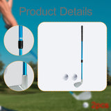 Maxbell Adjustable Golf Practice Club 21-36" Length Anti Slip TPE Grip No 7 Clubhead Blue