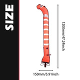 Maxbell Surface Marker Buoy Water Sports Diving Equipment Surface Marker Signal Tube Length 1.2M Orange