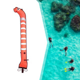 Maxbell Surface Marker Buoy Water Sports Diving Equipment Surface Marker Signal Tube Length 1.2M Orange