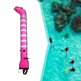 Maxbell Surface Marker Buoy Water Sports Diving Equipment Surface Marker Signal Tube Length 1.2M Pink