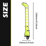Maxbell Surface Marker Buoy Water Sports Diving Equipment Surface Marker Signal Tube Length 1.2M Yellow