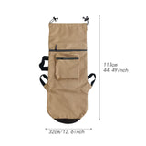Maxbell Skateboard Carry Case Folding Pouch Organizer for Deck Travel Outdoor Sports Large Khaki