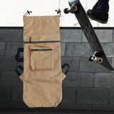Maxbell Skateboard Carry Case Folding Pouch Organizer for Deck Travel Outdoor Sports Large Khaki