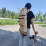 Maxbell Skateboard Carry Case Folding Pouch Organizer for Deck Travel Outdoor Sports Large Khaki