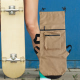 Maxbell Skateboard Carry Case Folding Pouch Organizer for Deck Travel Outdoor Sports Surfskate Khaki