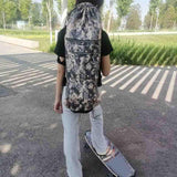 Maxbell Skateboard Carry Case Accessories Shoulder Bag for Enthusiasts Outdoor Skate Surfskate Grey